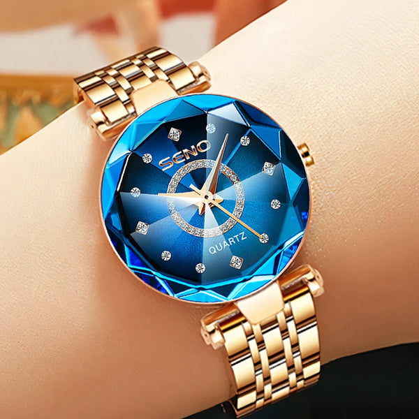 Relógio Feminino Quartzo de Luxo à Prova D'água